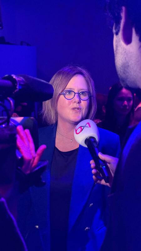 Floriane Bonnier lors d'une prise de parole publique